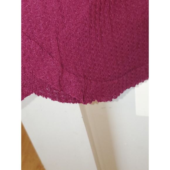 Maurices Women's Button Front Raw Hem Long Sleeved Waffle Weave Top Size L - Picture 5 of 10